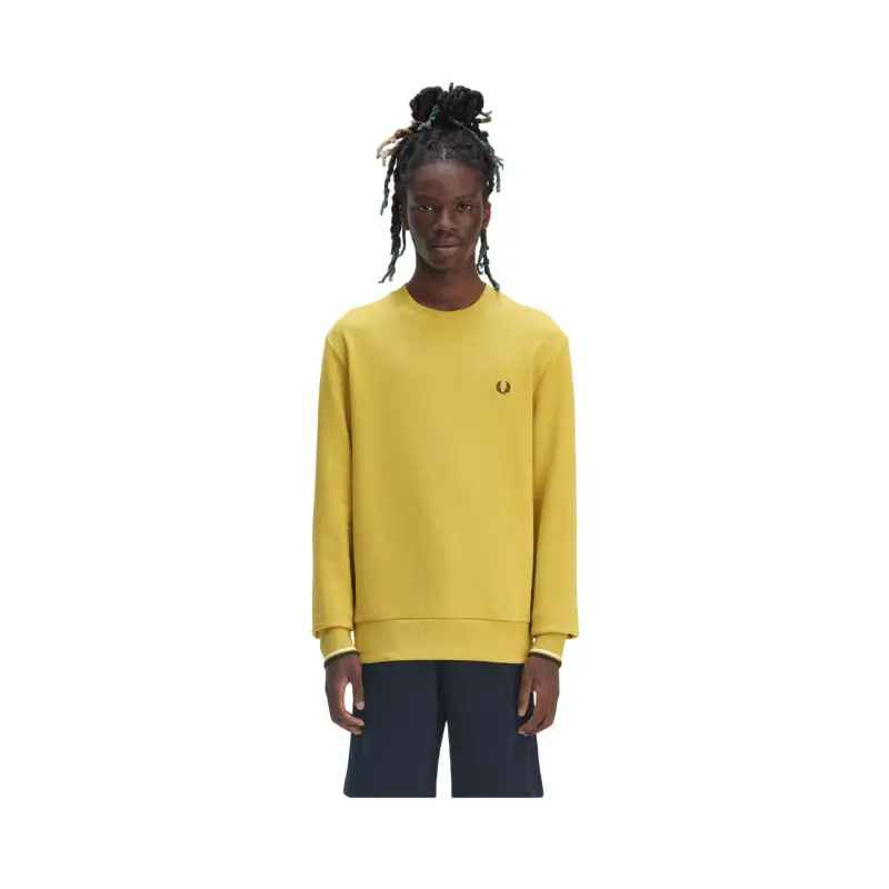 fred perry camisola com gola redonda