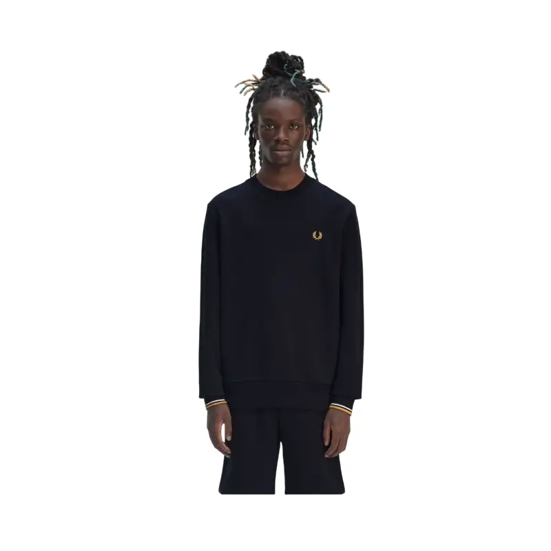 fred perry camisola com gola redonda