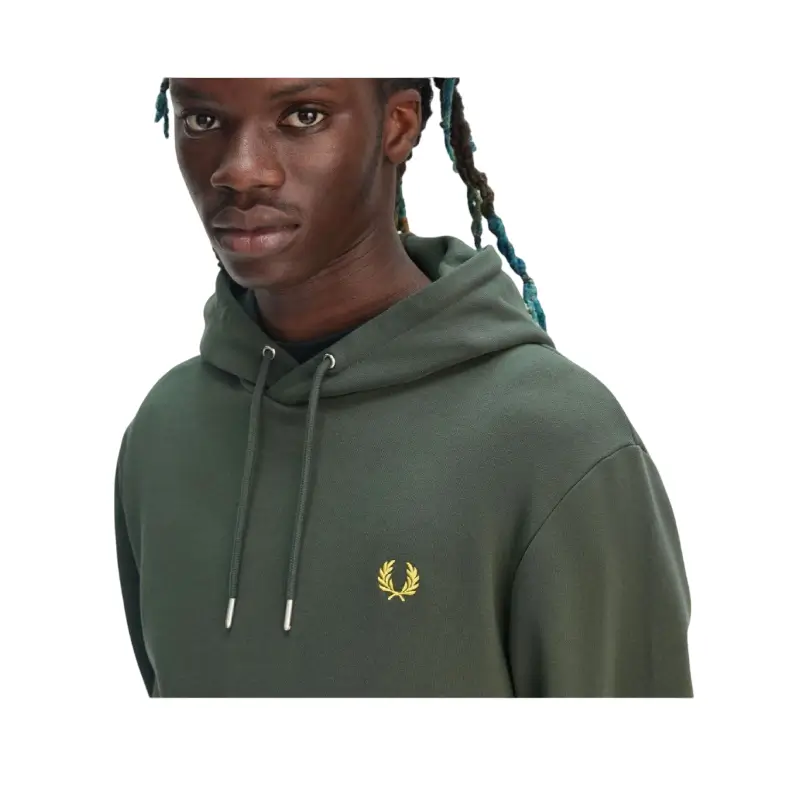 fred perry camisola com carapuço com borda com ponto descontínuo
