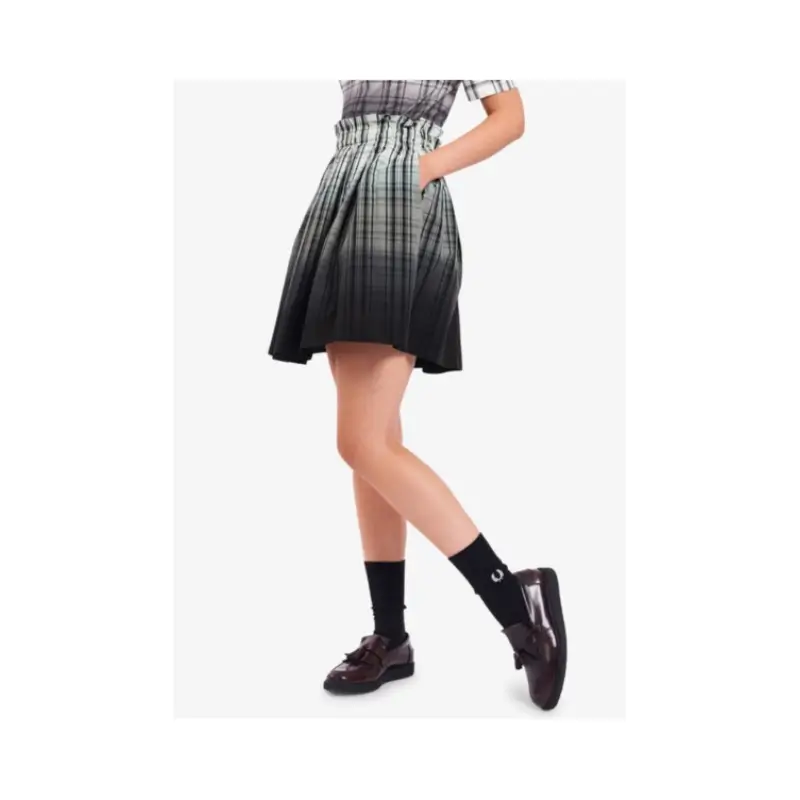 fred perry saia com padrão tartan ombré