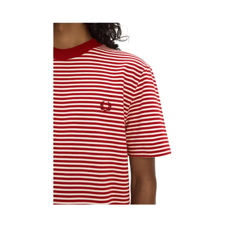 fred perry t-shirt pesada com riscas finas