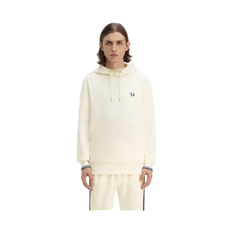 fred perry camisola com carapuço com borda com ponto descontínuo