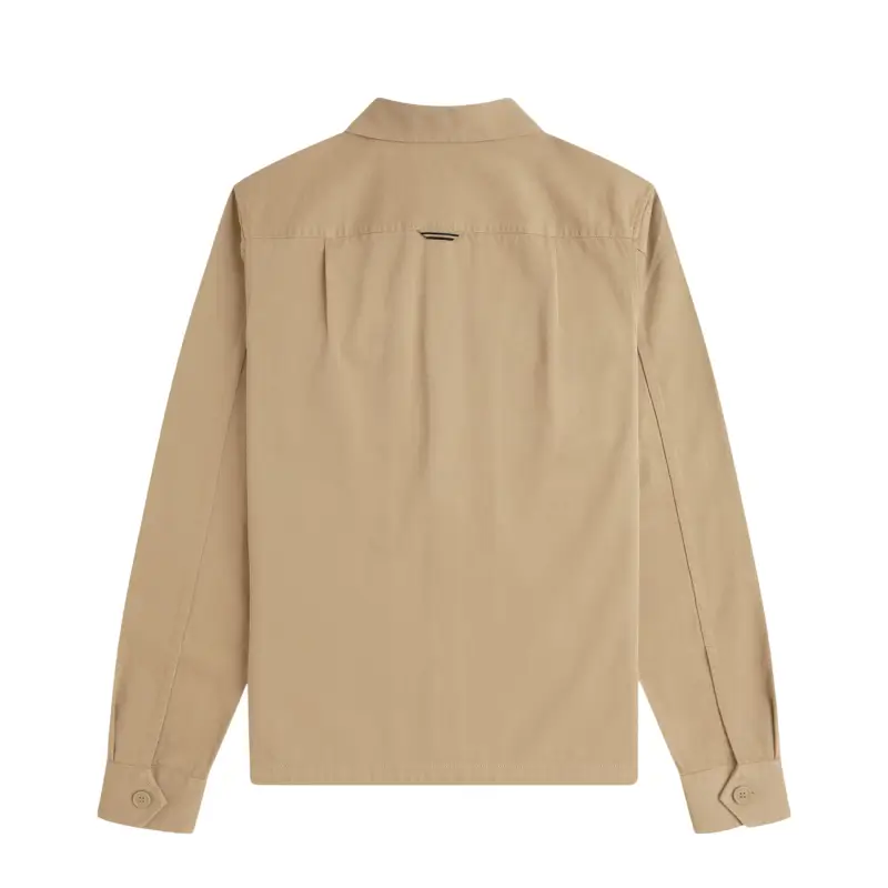 fred perry camisa/casaco em sarja com fecho de correr integral