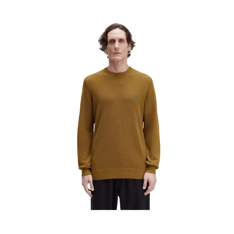 fred perry camisola com pespontos em piqué