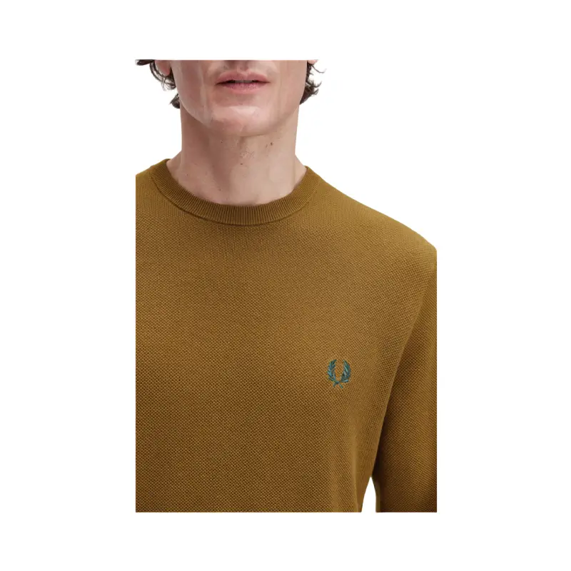 fred perry camisola com pespontos em piqué