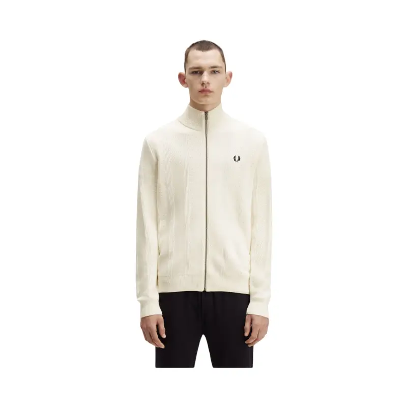 fred perry casaco de malha texturado 