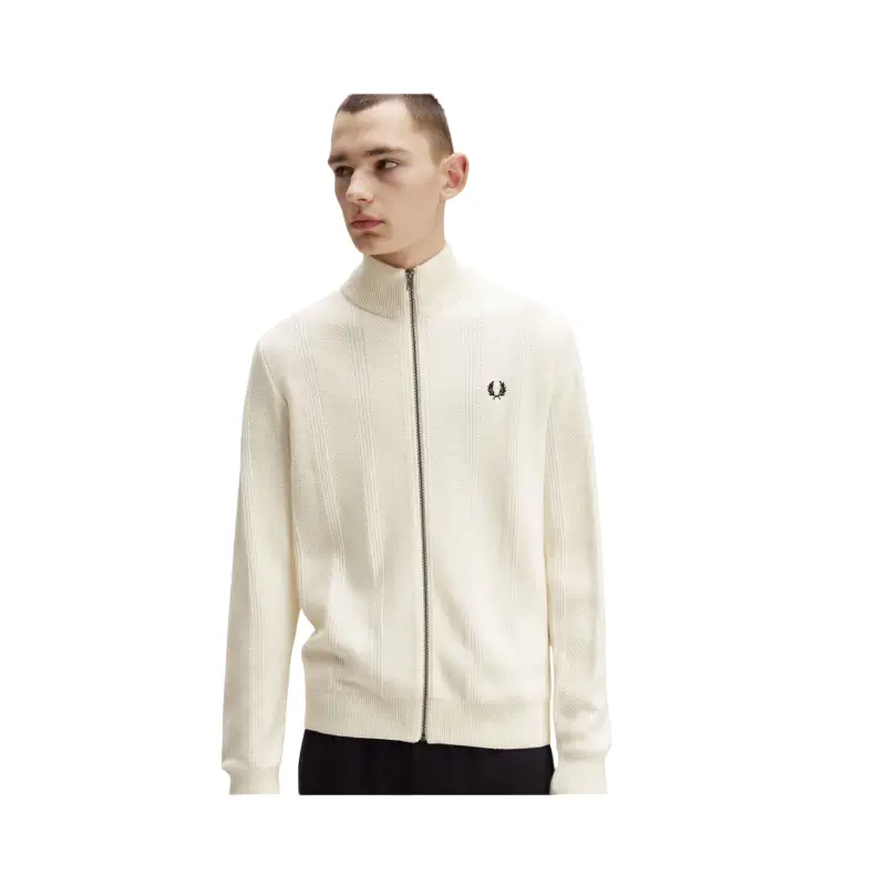 fred perry casaco de malha texturado 