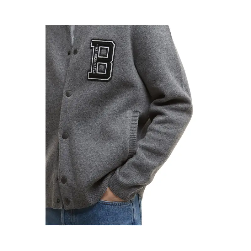 barbour international casaco bomber malha letterman