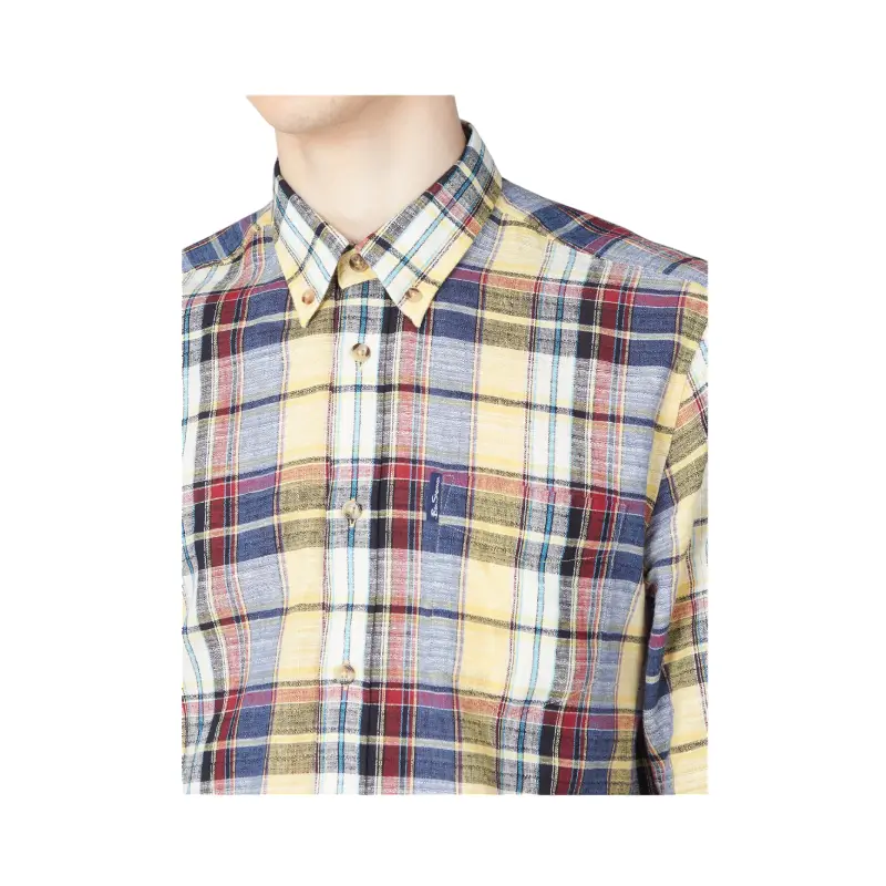 ben sherman camisa slub madras checker
