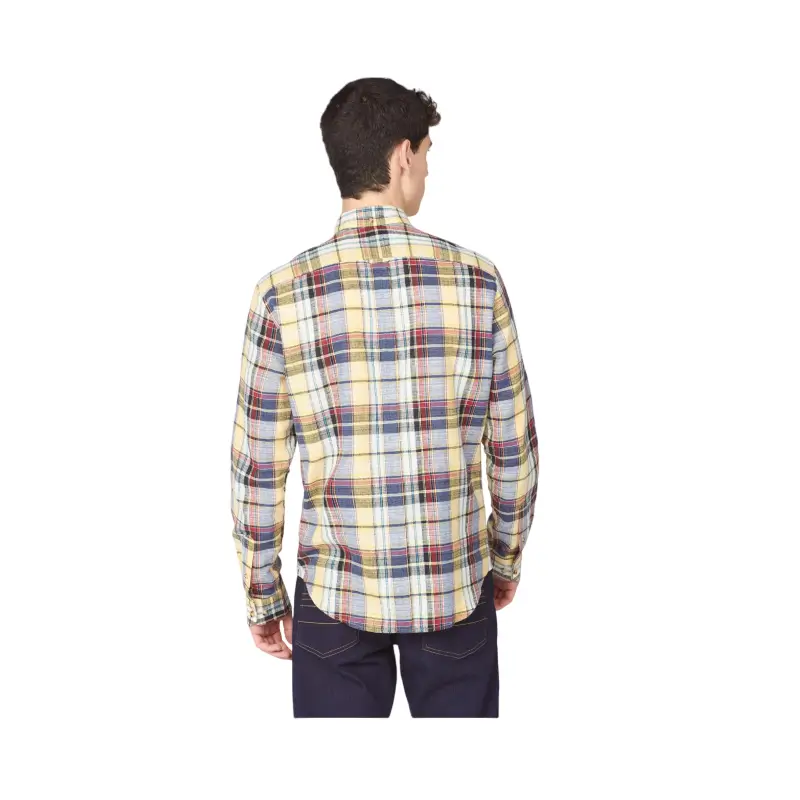 ben sherman camisa slub madras checker