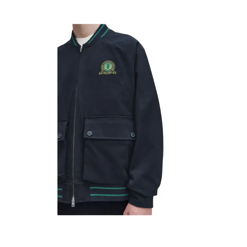 fred perry casaco bomber com emblema de ténis