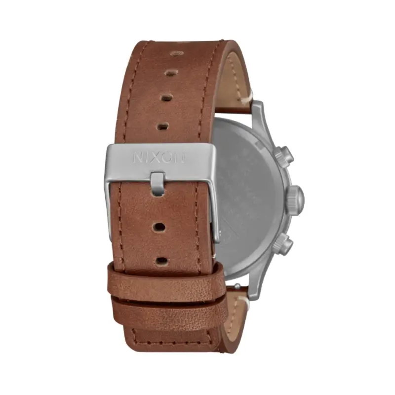nixon relógio sentry chrono em pele