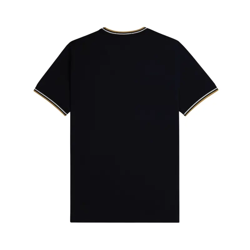 fred perry t-shirt com borda com ponto descontínuo dupla