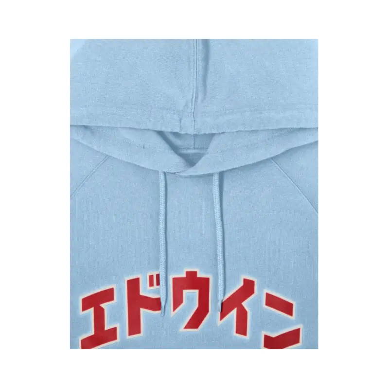 edwin camisola com carapuço katakana retro