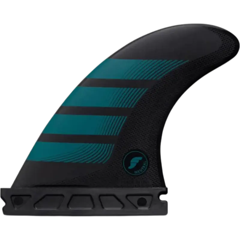 fins future fins f4 alpha thruster - carbon/aqua small