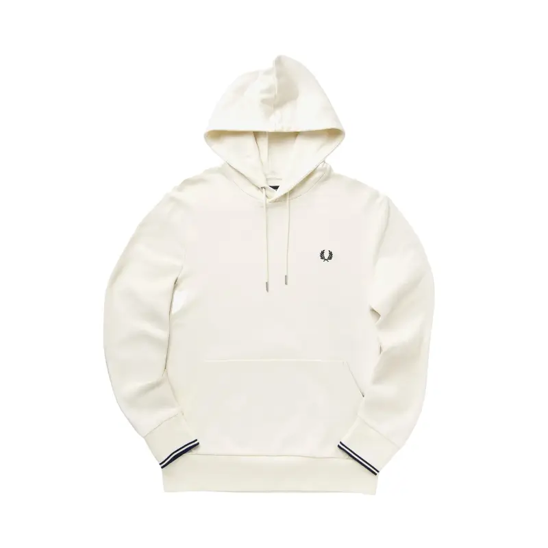 fred perry camisola com carapuço com borda com ponto descontínuo