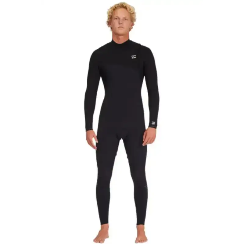 wetsuit billabong furnace natural 4/3mm chest zip - black, mt
