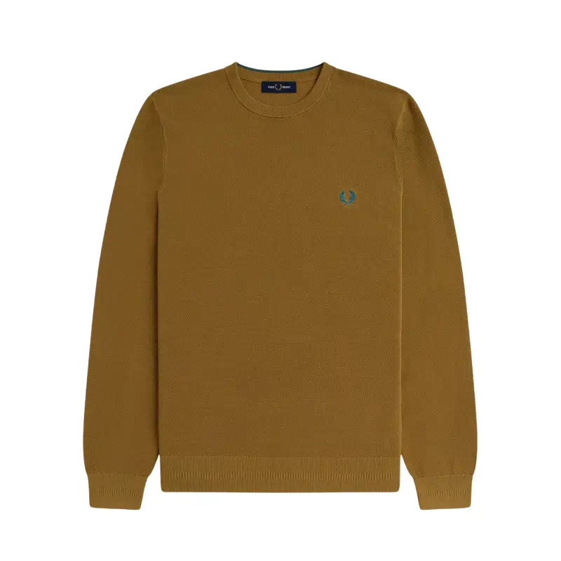 fred perry camisola com pespontos em piqué