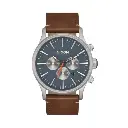 nixon relógio sentry chrono em pele