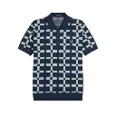 fred perry polo em malha jacquard geométrica