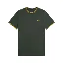 fred perry t-shirt com borda com ponto descontínuo dupla