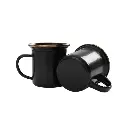 barebones living xícaras de café expresso esmaltadas (2pck)