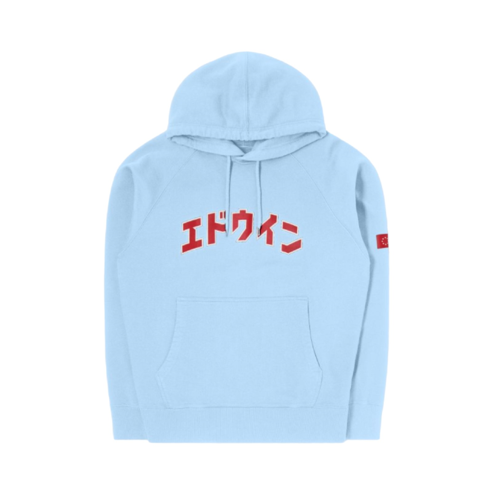 edwin camisola com carapuço katakana retro