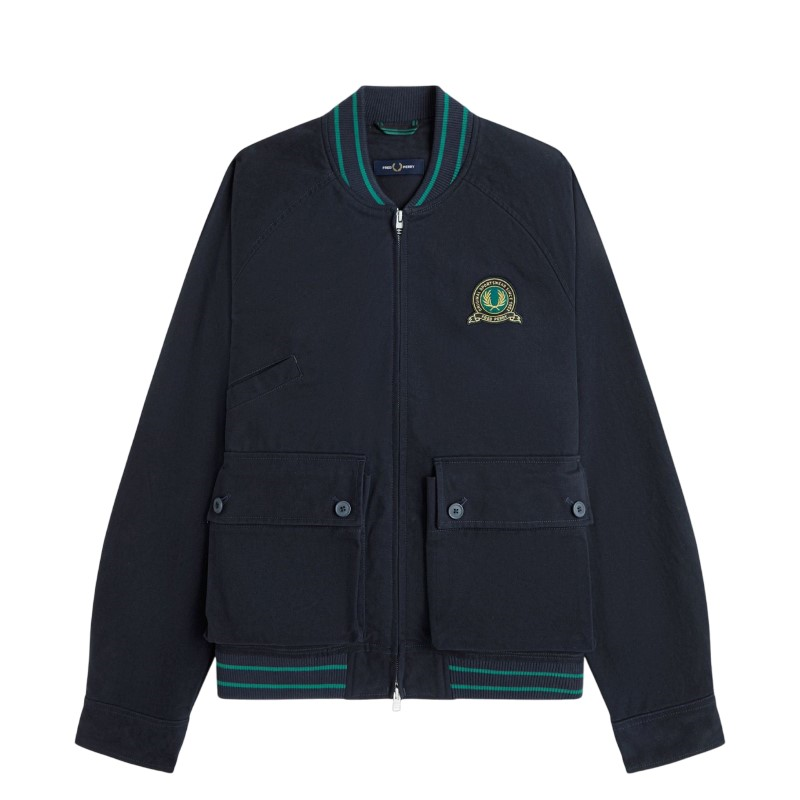 fred perry casaco bomber com emblema de ténis
