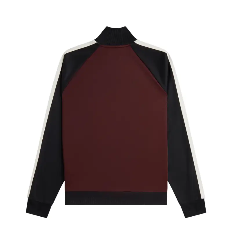 casaco treino fred perry manga contrastante