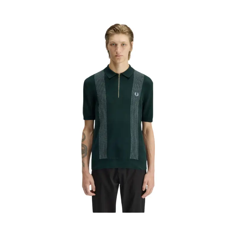 polo fred perry malha painel