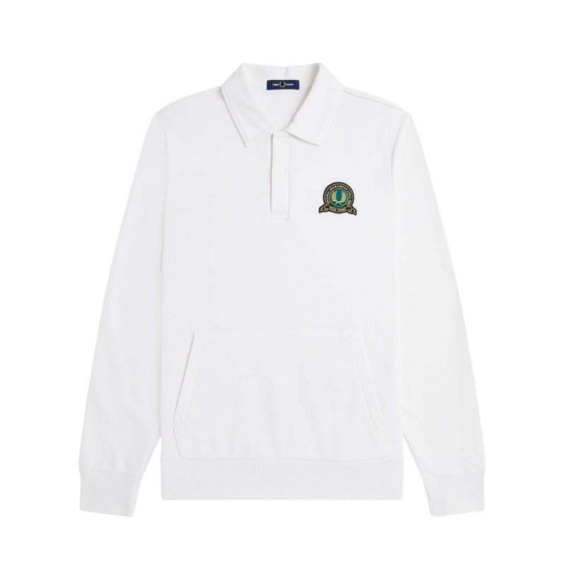 fred perry polo com colarinho e emblema de ténis
