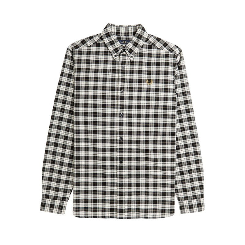 fred perry camisa tartan oxford