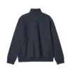 Camisola Carhartt WIP American Script 1/2 Zip em azul escuro, vista traseira