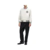 Casaco Deus Ex Machina Liberty Jacket em branco, vista frontal no modelo