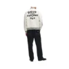 Casaco Deus Ex Machina Liberty Jacket em branco, vista traseira no modelo