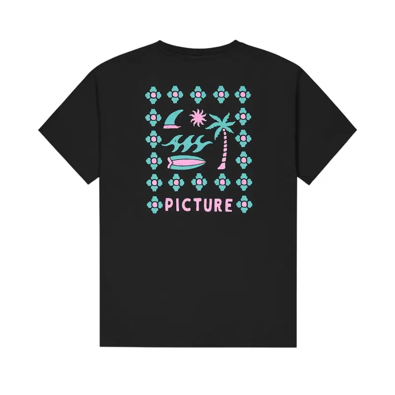 t-shirt Picture Suniseko algodão orgânico casual