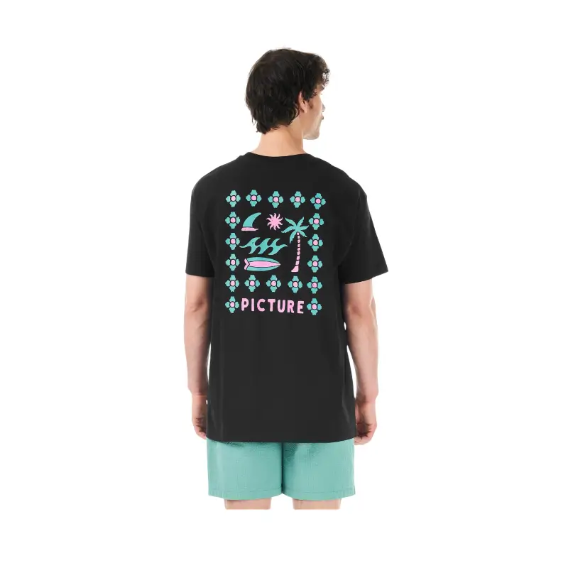 t-shirt Picture Suniseko algodão orgânico casual