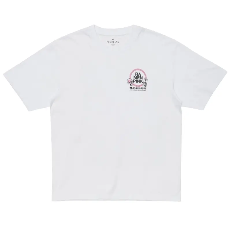 edwin t-shirt ramen pink