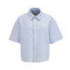 Camisa Carhartt WIP Kaia em azul claro, vista frontal