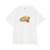 T-shirt Carhartt WIP Fromage em branco quebrado, vista frontal