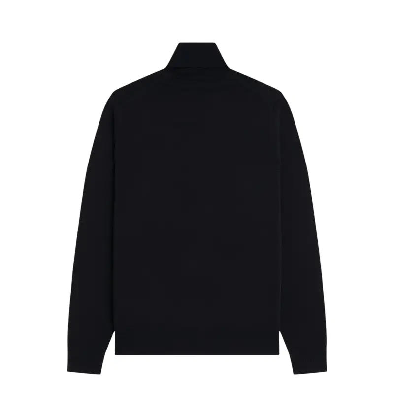 Camisola Fred Perry Roll Neck K9552 em azul-marinho, vista traseira
