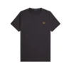 T-shirt Fred Perry Ringer M3519 em cinzento escuro, vista frontal