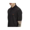 Polo Fred Perry Floral Print M3717 em azul-marinho, pormenor