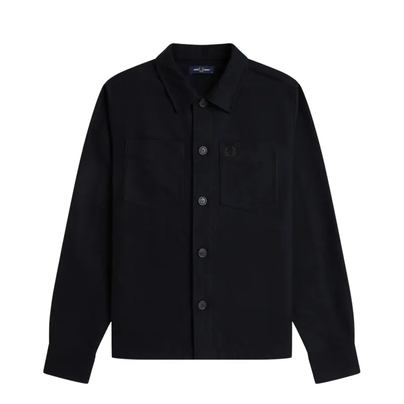 fred perry sobrecamisa em sarja escovada
