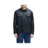 Camisa Deus Ex Machina Service Ls Shirt em preto, vista frontal no modelo