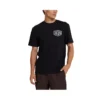 T-shirt Deus Ex Machina Frontage em preto, vista frontal no modelo