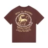 T-shirt Deus Ex Machina Unchained Tee em castanho, vista traseira