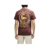 T-shirt Deus Ex Machina Unchained Tee em castanho, vista traseira no modelo