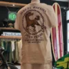 T-shirt Deus Ex Machina Unchained Tee em branco vintage, fotografia das costas