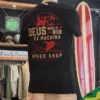 T-shirt Deus Ex Machina Global Spark Tee em preto, fotografia das costas